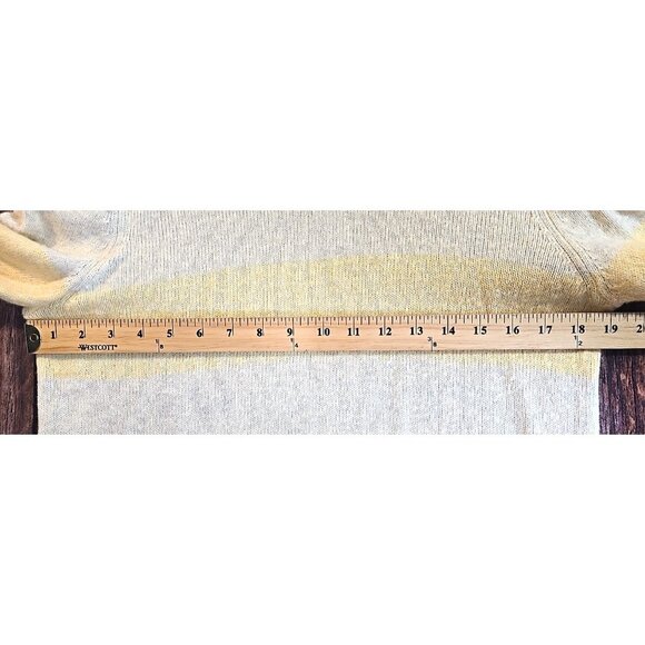 Gap Wool Blend Sweater Pullover Striped Yellow Long Sleeve Lightweight Women's M - Picture 5 of 13